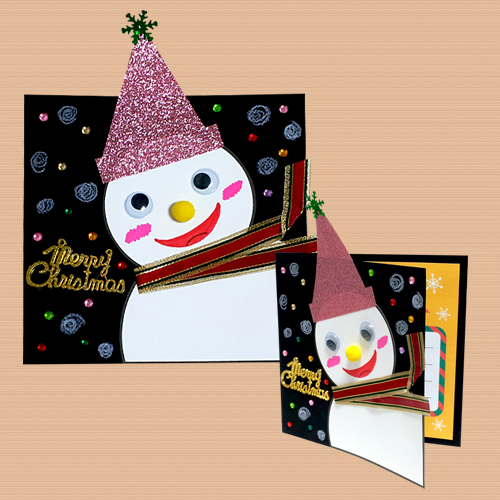 [짱짱네841] 눈사람 크리스마스츄리 카드 만들기