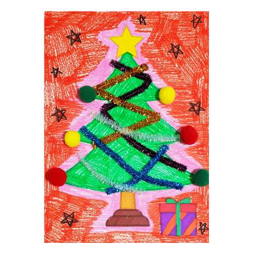 [짱짱네2275] [만들기그림] 크리스마스 츄리나무 표현하기