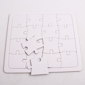 [아이디네169] 종이퍼즐 무지 사각 16P 낱개 교육 조각판 도형 동물 퍼즐 미술 놀이 만들기 재료