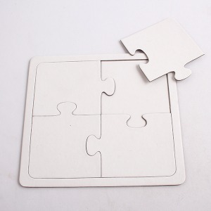 [아이디네167] 종이퍼즐 무지 사각 4P 낱개 교육 조각판 도형 동물 퍼즐 미술 놀이 만들기 재료