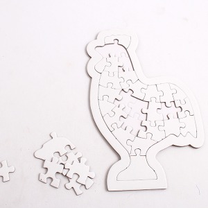 [아이디네179] 종이퍼즐 무지 닭 낱개 교육 조각판 도형 동물 퍼즐 미술 놀이 만들기 재료