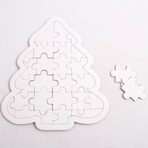 [아이디네177] 종이퍼즐 무지 나무 낱개 교육 조각판 도형 동물 퍼즐 미술 놀이 만들기 재료