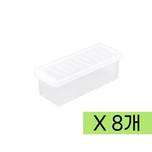 [두루네990] 시스템리빙박스(CD) 9.5L x 1box (8개) 화이트 반투명