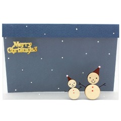 [개똥이네690] 크리스마스투명카드(3인세트)-눈사람
