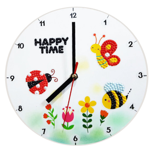 [판박이네1278] 보석십자수-나비와곤충 시계