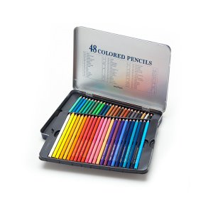 [아트공구][제이네1180]문화연필 일반 색연필 틴케이스 48색