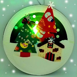 [종이가게301]led 크리스마스 입체 겨울풍경 종이접기 만들기세트
