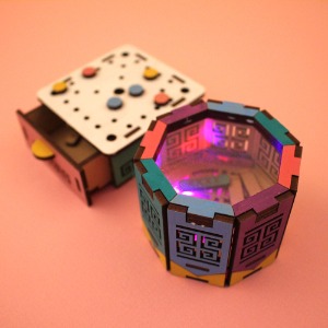 [아이디네124] 우드 DIY 윷놀이 쉐이커 전통 민속 보드게임 LED 터치램프 만들기 키트