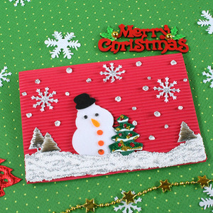 [아트공구][만들기네335]  화이트크리스마스 눈사람카드(10set)